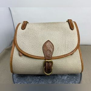 DOONEY & BOURKE VINTAGE “PROJECT BAG” CREAM/BRITISH TAN TRIM